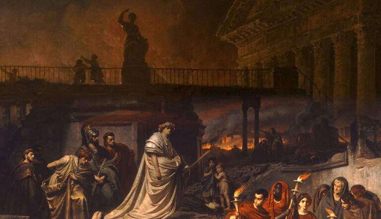 piloty nero hubert great fire rome painting