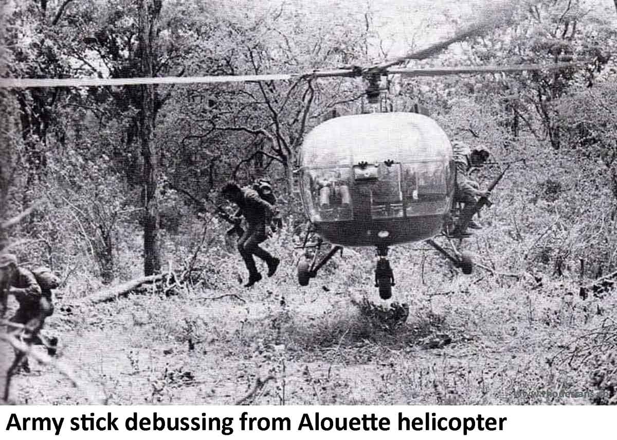 rhodesian soldiers alouette